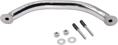 MARINE CITY Handrail Grab Rail Handle, 304 Stainless Steel with Double-End Studs, 12 Inches, Water & Corrosion-Resistant, Ideal for Marines, Boats, Yachts, Kayaks in Saudi Arabia