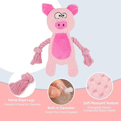 لعبة الكلب الحبل القطن مع ورقة متهالكة - لعبة مضغ تفاعلية للجرى الصغيرة والمتوسطة ، تصميم الضفدع in Kuwait