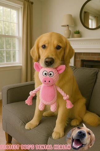 لعبة الكلب الحبل القطن مع ورقة متهالكة - لعبة مضغ تفاعلية للجرى الصغيرة والمتوسطة ، تصميم الضفدع in Kuwait