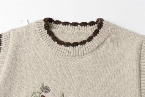 Mud Kingdom Girls Knit Sweater Vest Sleeveless Floral Embroidery Knitted Crewneck Top in Kuwait