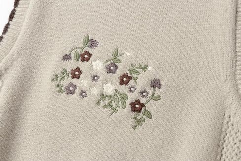 Mud Kingdom Girls Knit Sweater Vest Sleeveless Floral Embroidery Knitted Crewneck Top in Kuwait