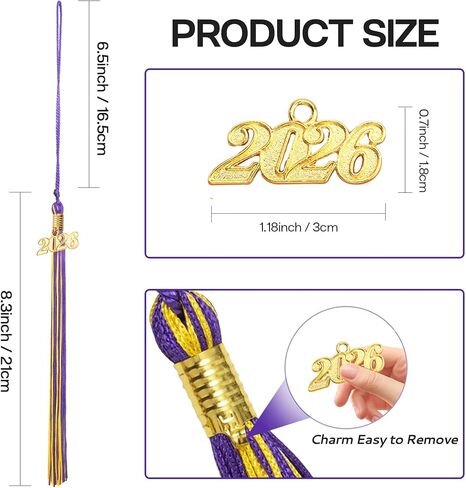 2025 Tassel Graduation, Tassels for Graduation Cap 2025, Blue White Tassel Cap Decorations with Gold Charms Memorial Cords Graduate Hat Ceremonies Accessories for Class of School Grad Souvenir Gifts in Kuwait