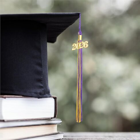 2025 Tassel Graduation, Tassels for Graduation Cap 2025, Blue White Tassel Cap Decorations with Gold Charms Memorial Cords Graduate Hat Ceremonies Accessories for Class of School Grad Souvenir Gifts in Kuwait