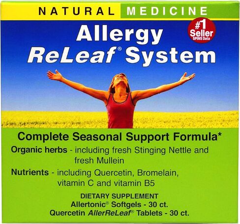 Herbs Etc. Allergy ReLeaf System - Seasonal Discomfort Supplement - Provides Seasonal Support for Sneezing & Itchy Eyes - Supports Sinus Function - 60 Softgels (60 Servings), 60 Tablets (60 Servings) in Saudi Arabia