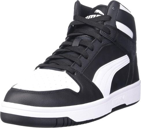 PUMA Men's Rebound Layup Mid Shoes Sneaker, Navy-White, 10.5 in Saudi Arabia