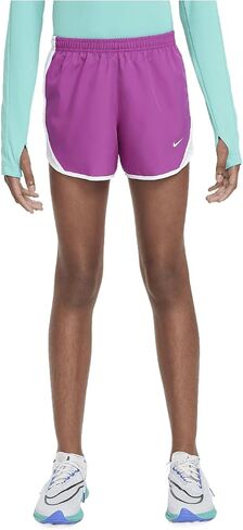 Nike Tempo Big Kids' (Girls') Dri-FIT Running Shorts (Light Wild Mango/White/Vintage Coral/White, 848196-643) Size Medium in Saudi Arabia