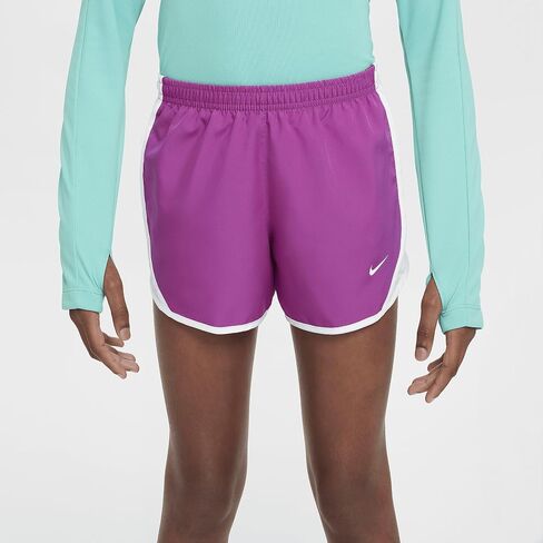 Nike Tempo Big Kids' (Girls') Dri-FIT Running Shorts (Light Wild Mango/White/Vintage Coral/White, 848196-643) Size Medium in Saudi Arabia