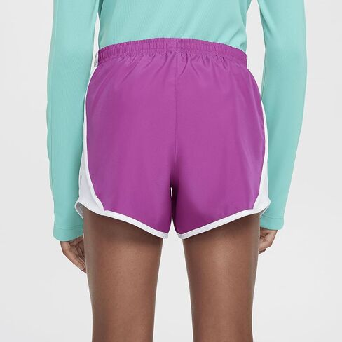 Nike Tempo Big Kids' (Girls') Dri-FIT Running Shorts (Light Wild Mango/White/Vintage Coral/White, 848196-643) Size Medium in Saudi Arabia