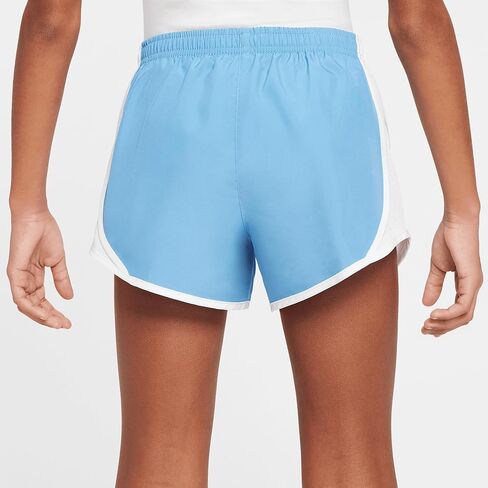 Nike Tempo Big Kids' (Girls') Dri-FIT Running Shorts (Light Wild Mango/White/Vintage Coral/White, 848196-643) Size Medium in Saudi Arabia