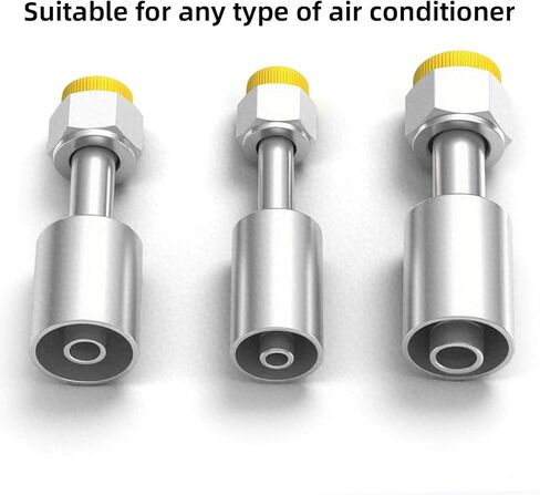 3PCS Air Conditioning #6#8#10 Sliver AC Fitting Set Female Oring Beadlock 180 Degree (Straight) in Kuwait