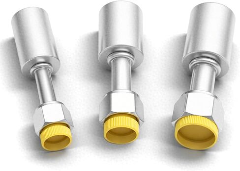 3PCS Air Conditioning #6#8#10 Sliver AC Fitting Set Female Oring Beadlock 180 Degree (Straight) in Kuwait