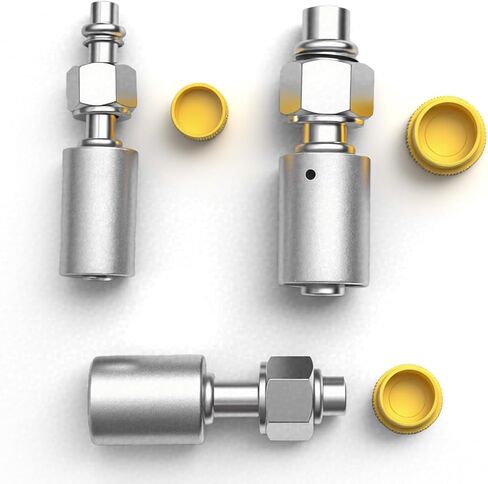 3PCS Air Conditioning #6#8#10 Sliver AC Fitting Set Female Oring Beadlock 180 Degree (Straight) in Kuwait