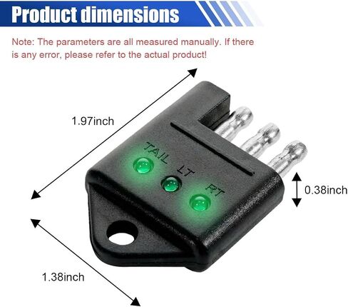 4-Pin Trailer Plug Circuit Tester - 4 Way Flat Trailer Light Wiring Tester With LED Indicators in Kuwait