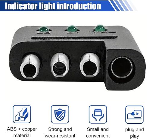 4-Pin Trailer Plug Circuit Tester - 4 Way Flat Trailer Light Wiring Tester With LED Indicators in Kuwait