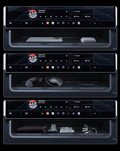 بالنسبة إلى Tesla Model Y (2019 ~ 2026) منظم وحدة التحكم-1* [2-in-1 صينية طعام للسيارة وخلفها منظم الشاشة] و 1* تحت تصميم مربع تخزين الشاشة متوافق مع طراز Y Juniper-مع حصيرة مضادة للانزلاق in Kuwait