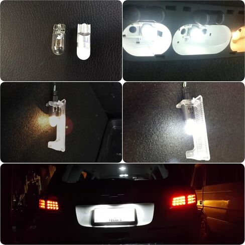 WLJH 2pcs Pure White T10 LED Bulb 194 168 W5W 12V 18V 3030 Chipsets with 360 Degree Projection for Car Truck Motorcycle Interior Dome License Plate Parking Sidemarker Side Light in Saudi Arabia