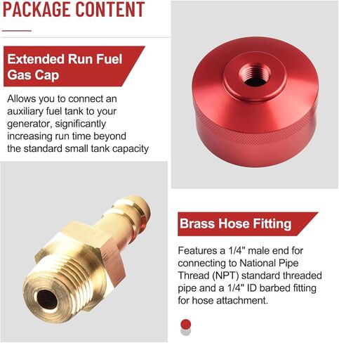 Fuel Gas Cap with Brass Hose for Honda EU2200i EU1000i EU2000i EU3000i, Extended Run Fuel Gas Cap Brass Hose, Gas Tank Cap Generator Parts in Kuwait