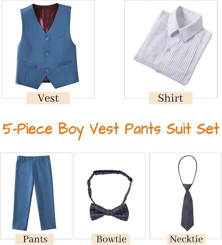Boys Suits Slim Fit Toddler Tuxedo Suit Set for Teen Boys Communion Dress Clothes Kids Wedding Ring Bearer Outfit in Saudi Arabia