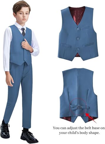 Boys Suits Slim Fit Toddler Tuxedo Suit Set for Teen Boys Communion Dress Clothes Kids Wedding Ring Bearer Outfit in Saudi Arabia
