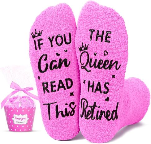 HAPPYPOP Retirement Gifts Ideas Socks for Men - Retired Gifts Funny Retirement Socks Women Men, Retired Socks Man Woman in Kuwait