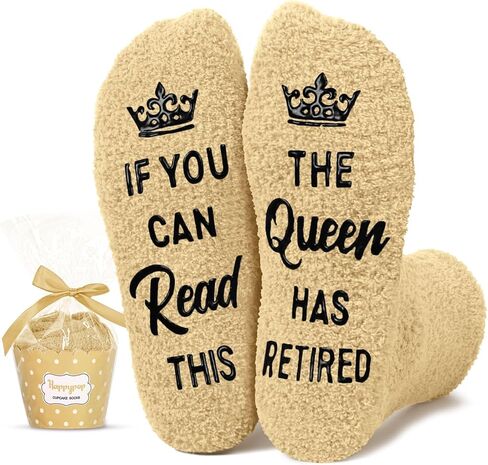 HAPPYPOP Retirement Gifts Ideas Socks for Men - Retired Gifts Funny Retirement Socks Women Men, Retired Socks Man Woman in Kuwait