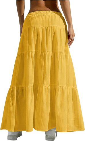 Verdusa Women's Flowy Flared Groude Boho Long Tkirt Summer Maxi Skirt in Kuwait
