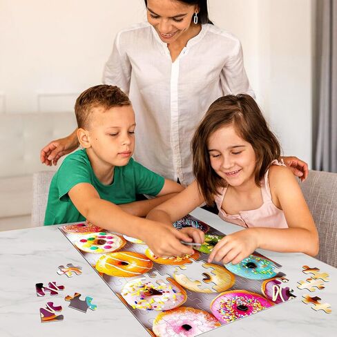 Jeaiciro 100 Piece Puzzles for Kids Ages 4-6 & 6-8, Cute Elephant Jigsaw Puzzle Fun Educational Toy for Kids Ages 8-10, Large Piece Puzzles for Adults, Funny Puzzle for Family Activity Gift Set in Saudi Arabia
