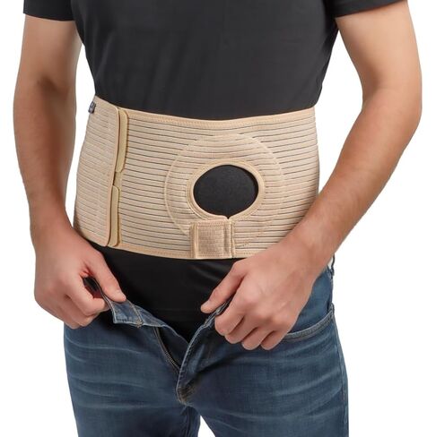 Movibrace Abdominal Ostomy Belt for Post-Operative Care after Colostomy or Ileostomy Surgery Abdomen (Large), Black in Kuwait