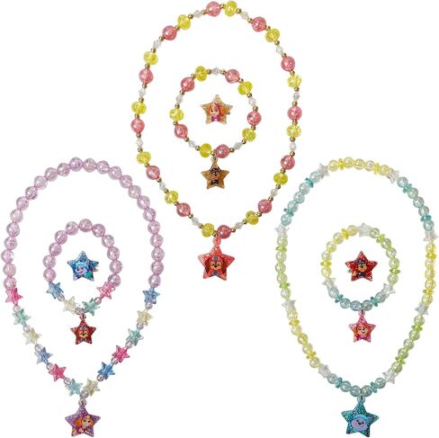 LUV HER Paw Patrol Girl's Jewelry Set - Dress up 3 Piece Toy Jewelry Box Set with Bead Necklace, Bracelet and Ring - Play Accessories - Ages 3+ in Saudi Arabia