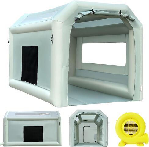 OZIS 10.8x8.2x7.2Ft Inflatable Paint Booth with Blower and Air Filter System Portable Paint Spray Booth for DIY Painting Car Truck Motorcycle Garage Furniture Parts Paint Renovation in Kuwait