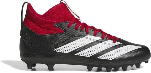 Adidas Men's Adizero Impact.2 أحذية رياضية لكرة القدم الأمريكية ، أبيض/فضية معدني/أبيض ، 9 in Saudi Arabia