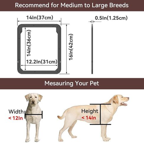 Dog Door for Screen Door with Magnetic Auto-Close, Lockable Doggy Door for Screen Door, Pet Easy Access for Sliding Screen Door in Saudi Arabia