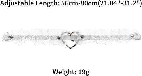FM FM42 Plus Size 21.84 "-31.2" Multicolor PU محاكاة جلدية من الجلد الدانتيل حب القلب صامتة قابلة للتعديل حلقة مرنة مرنة in Saudi Arabia