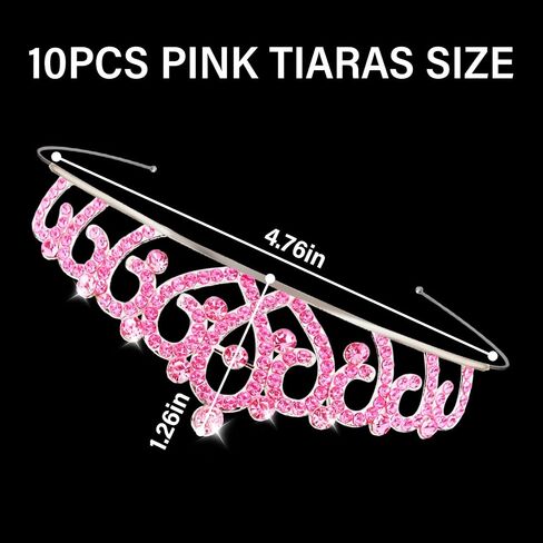 Tiaras Crowns Headbands for Girls Women 10 Pcs Small Silver Princess Tiara Bulk Crown Tiaras Rapunzel Crowns for Wedding Birthday Crystal Tiara for Prom, Bride, Pageant, Halloween in Kuwait