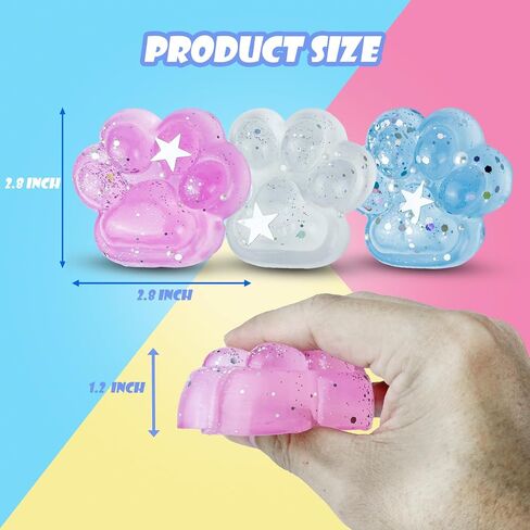 Taba Squishy Pack,FuFu Squishy Fidget Toys Kit,Include Squishies(1 Big Cat Paws & Chick,1 Norma Chick & Cat Paws.2 Hamster),Squeeze Toy,Birthday Gift for Girls, Boys, Kids in Kuwait