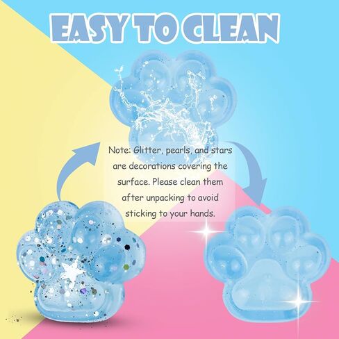 Taba Squishy Pack,FuFu Squishy Fidget Toys Kit,Include Squishies(1 Big Cat Paws & Chick,1 Norma Chick & Cat Paws.2 Hamster),Squeeze Toy,Birthday Gift for Girls, Boys, Kids in Kuwait