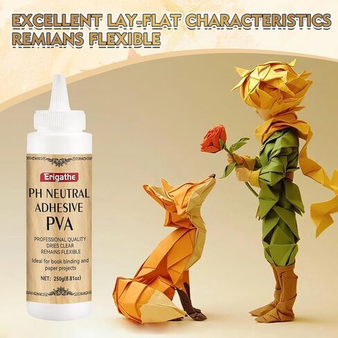 Book Binding Glue, Neutral PH PVA Adhesive, Acid-Free, All-Purpose, Dries Clear and Remains Flexible, Used for Bookbinding and Repair, Framing, Collages, Paper Art and Crafts in Kuwait