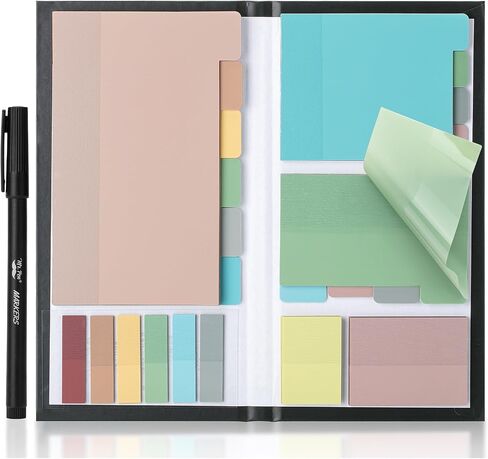 Mr. Pen- Sticky Notes Set ، 410 Pack ، Pastel Macaron Divider Notes Licky Notes in Kuwait