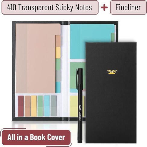Mr. Pen- Sticky Notes Set ، 410 Pack ، Pastel Macaron Divider Notes Licky Notes in Kuwait