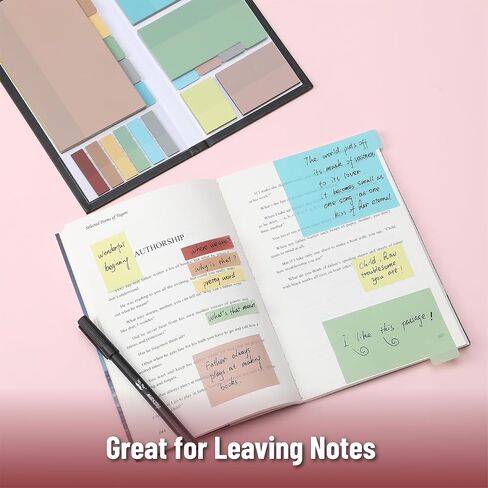 Mr. Pen- Sticky Notes Set ، 410 Pack ، Pastel Macaron Divider Notes Licky Notes in Kuwait