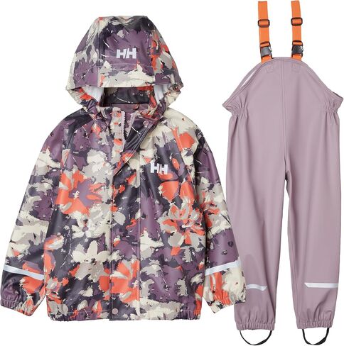Helly-Hansen Kid's Bergen 2.0 Pu Rainset Aop ، 390 Jungle Green Aop ، 8 in Saudi Arabia