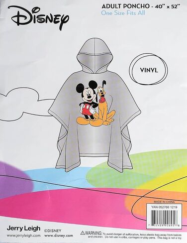 Disney Rain Poncho Hoodie Print Unisex Adult (Minnie Mouse & Daisy Duck) in Kuwait