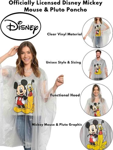 Disney Rain Poncho Hoodie Print Unisex Adult (Minnie Mouse & Daisy Duck) in Kuwait