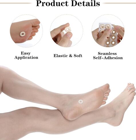 90 Pcs Corn Cushion, Self-adhesive Corn Pads for Between Toes, Feet, Pinky, Corn Bandages for Men & Women (Small Oval) in Saudi Arabia