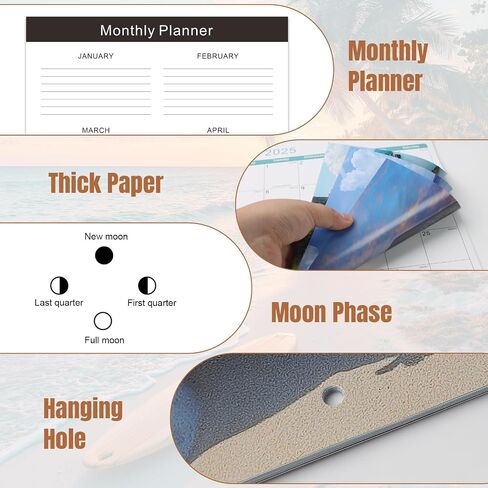 Gannyfer Calendar 2025-2026 ، 18 شهرًا تقويم الحدائق الوطنية 2025 ، تم افتتاح تقويمات الحائط الكبيرة 12 "× 24" ، مثالية كهدايا للأصدقاء والعائلة in Kuwait