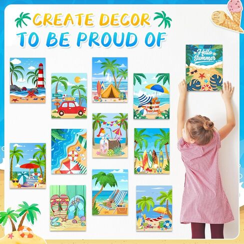 12 Pcs Pre Drawn Canvas to Paint in Kuwait