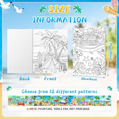 12 Pcs Pre Drawn Canvas to Paint in Kuwait