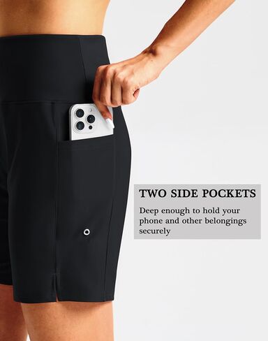 Women's 7" High Waisted Swim Board Shorts Quick Dry Beach Swimsuit Bottom Shorts for Women with Liner Pockets in Saudi Arabia