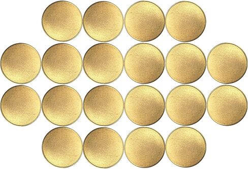 Blank Coins for Laser Engraving Blank Challenge Coins Bulk, Zinc Alloy Engraving Coin Blanks, Metal Stamping Blanks 40mm Diameter with Plastic case for DIY Crafts (Gold-20pcs) in Kuwait