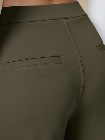 سروال عمل عالي الخصر للنساء الأعمال غير الرسمية للملابس المكتبية سراويل بنطلون مع جيوب in Kuwait